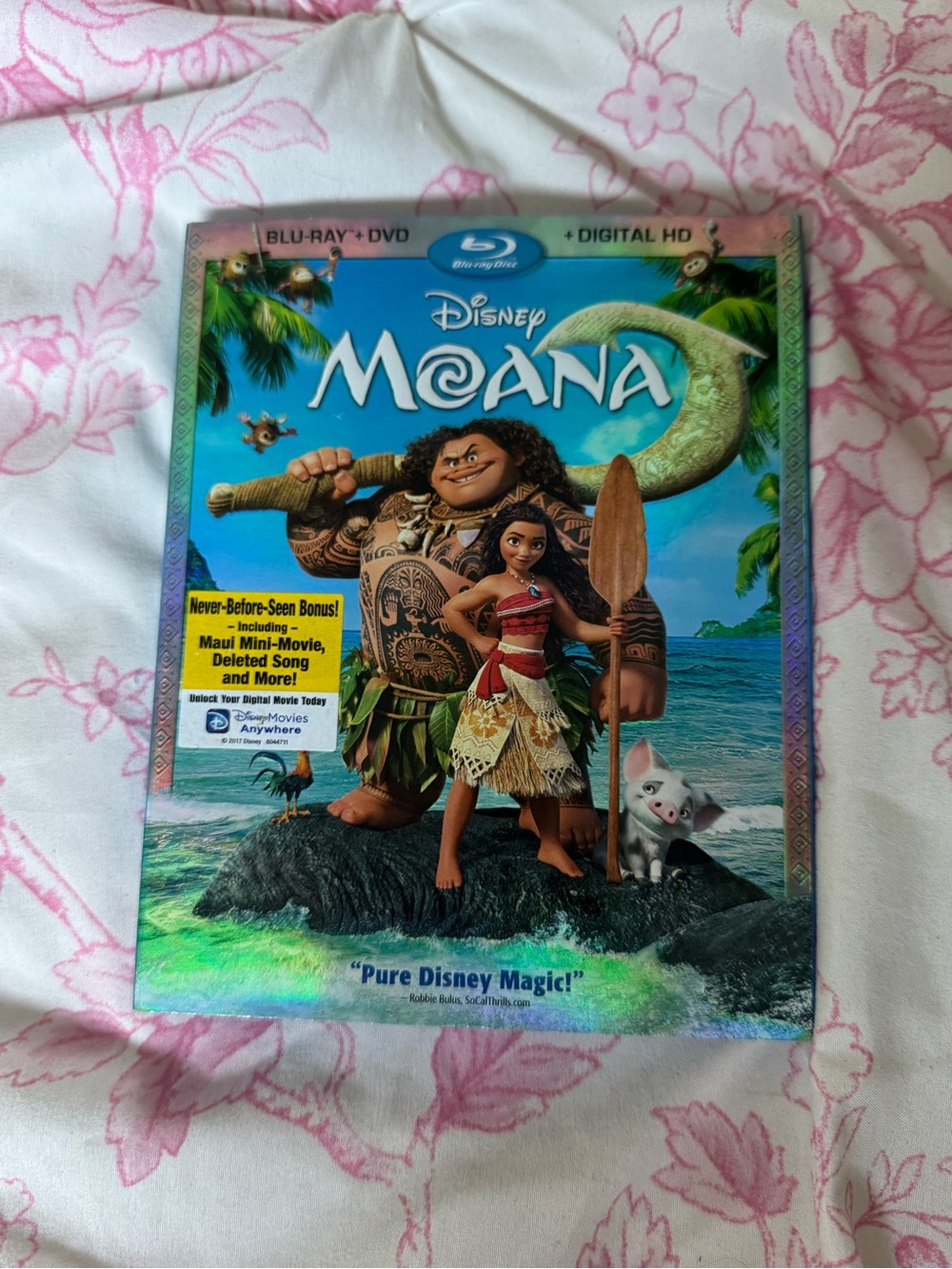 Disney Moana Blu-ray + DVD + Digital HD — Blue Cover Art